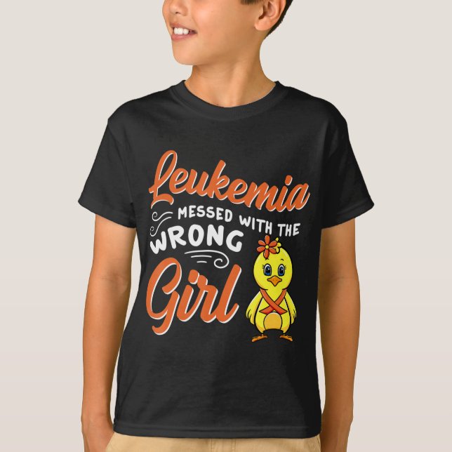 Leukemi fick fel Chick för flickor. T Shirt (Framsida)