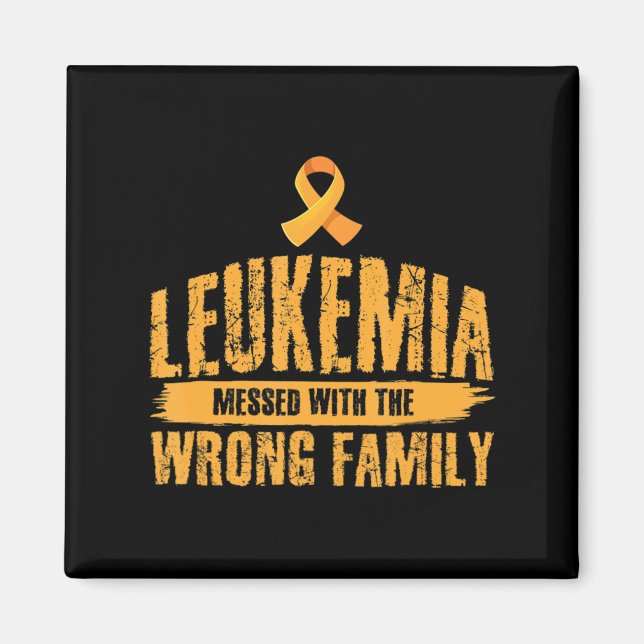 Leukemi hade fel familjesupport Leukemi Magnet (Framsidan)