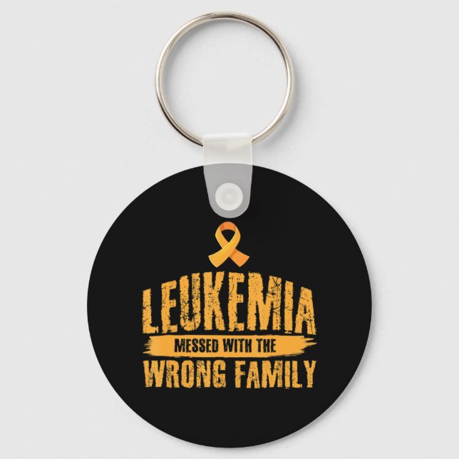 Leukemi hade fel familjesupport Leukemi Nyckelring (Framsida)