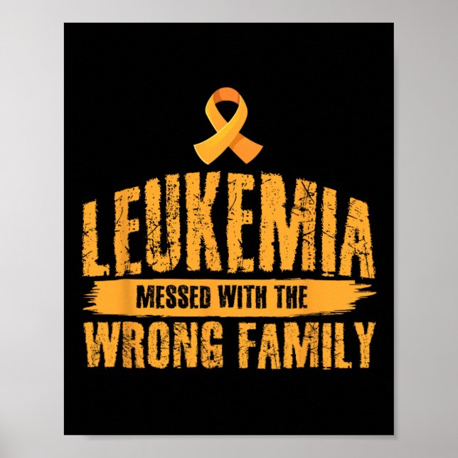 Leukemi hade fel familjesupport Leukemi Poster (Framsidan)