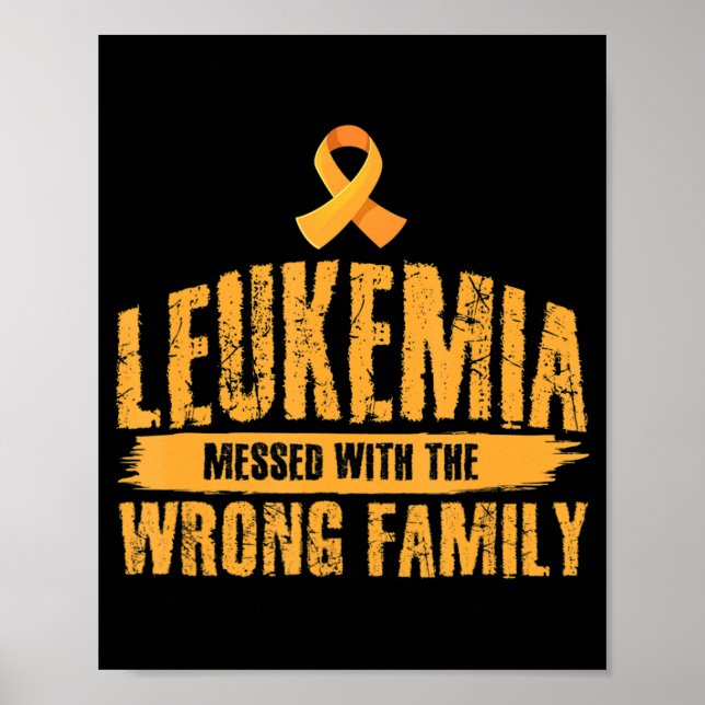 Leukemi hade fel familjesupport Leukemi Poster (Framsidan)