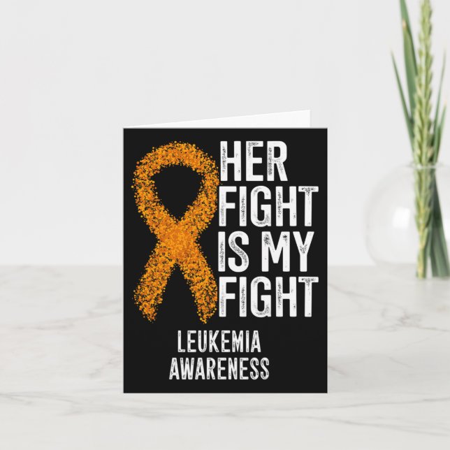 Leukemi Hennes kamp är min uppmärksamhet för leuke Kort (Framsida)