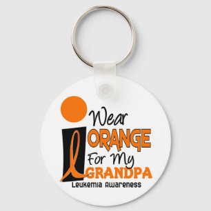 Leukemi JAG BÄR ORANGE FÖR MIN FARFAR 9 Nyckelring