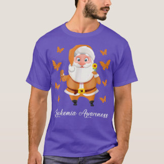 Leukemi jul Jultomten Leukemia Butterfly T Shirt