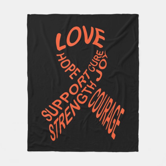 Leukemi Kamp mot cancer Band 2 Fleecefilt (Framsidan)