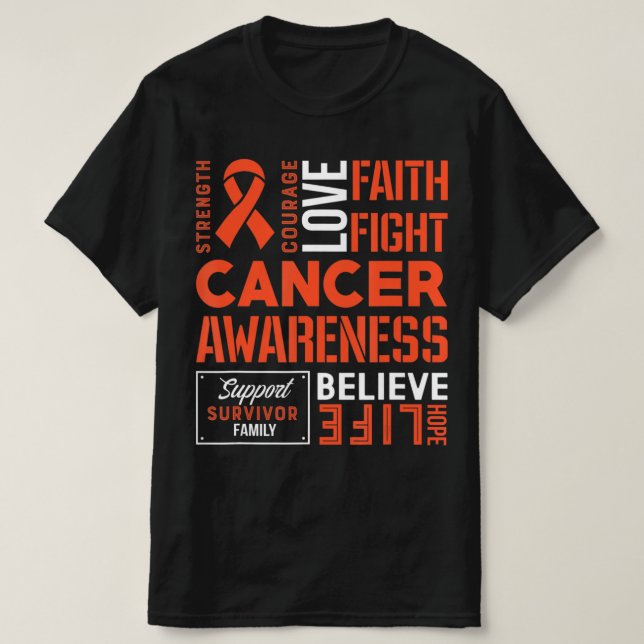 Leukemi Kamp mot cancer Ribbon 3 T Shirt (Design framsida)