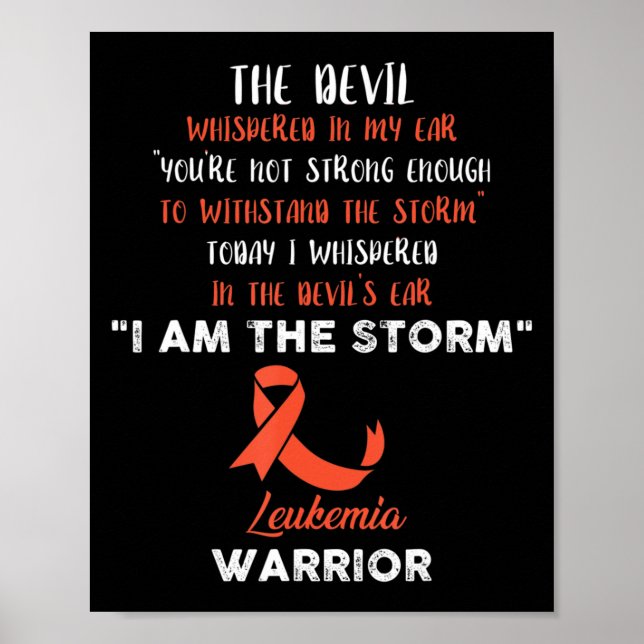 Leukemi Kamp mot cancer Ribbon 8 Poster (Framsidan)