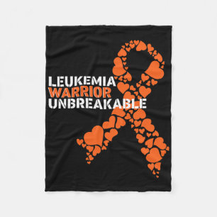 Leukemi Krigare Obrytbar T-Shirt Blodcancer Medvet Fleecefilt