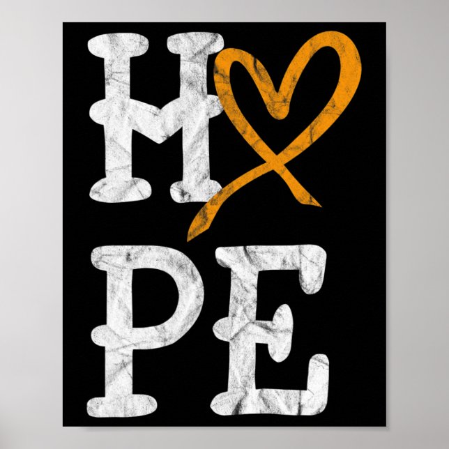 Leukemi - medvetandegrad Månad Hoppets Vintage Blo Poster (Framsidan)