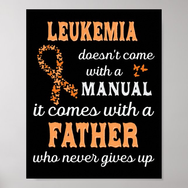 Leukemi-medvetandehöjande Far Support Leukemia War Poster (Framsidan)