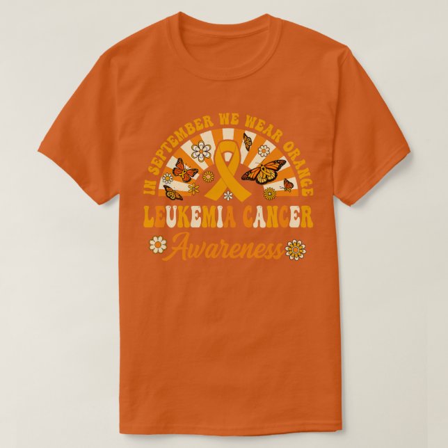 Leukemi-medvetandet i september Vi Bära Orange Gro T Shirt (Design framsida)
