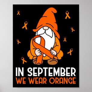 Leukemi-medvetandet i september Vi Bäror Orange Poster