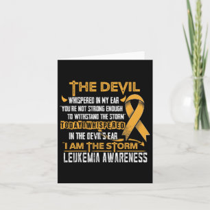 Leukemi-medvetandet om att jag är stormen Djävulen Kort