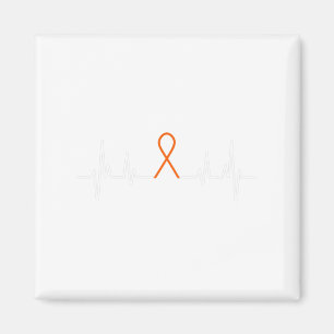 Leukemi Medvetenhet Blodcancer Orange Bårbenshår Magnet