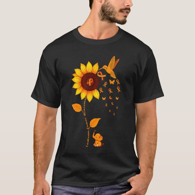Leukemi medvetenhet blomma  t shirt (Framsida)