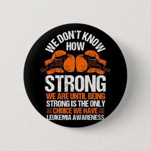 Leukemi Medvetenhet Blood Cancer Orange Ribbon Knapp