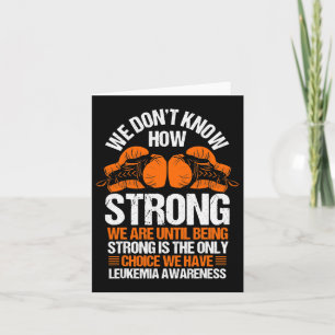 Leukemi Medvetenhet Blood Cancer Orange Ribbon Kort