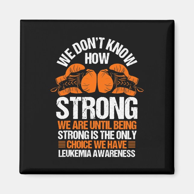Leukemi Medvetenhet Blood Cancer Orange Ribbon Magnet (Framsidan)