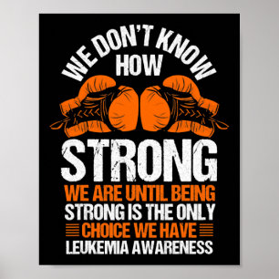 Leukemi Medvetenhet Blood Cancer Orange Ribbon Poster
