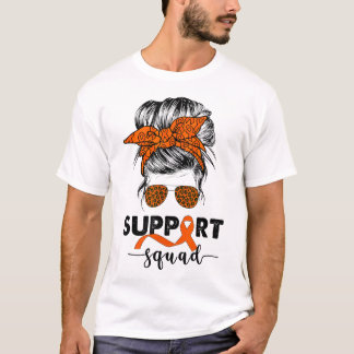 Leukemi Medvetenhet Cancer Leopard Skriv ut hjärta T Shirt