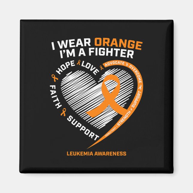 Leukemi Medvetenhet Manar Kvinnor Mamma Pappa Gift Magnet (Framsidan)