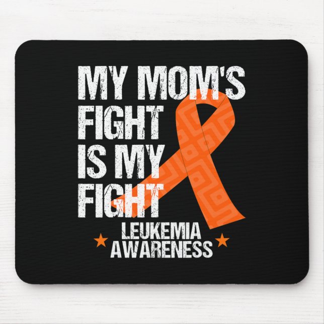 Leukemi Medvetenhet om Mamma Orange Ribbon Gift I Musmatta (Framsidan)