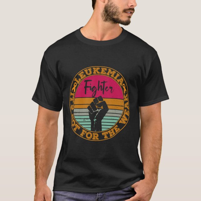 Leukemi-medvetenhet Retro Fighter Warrior T Shirt (Framsida)