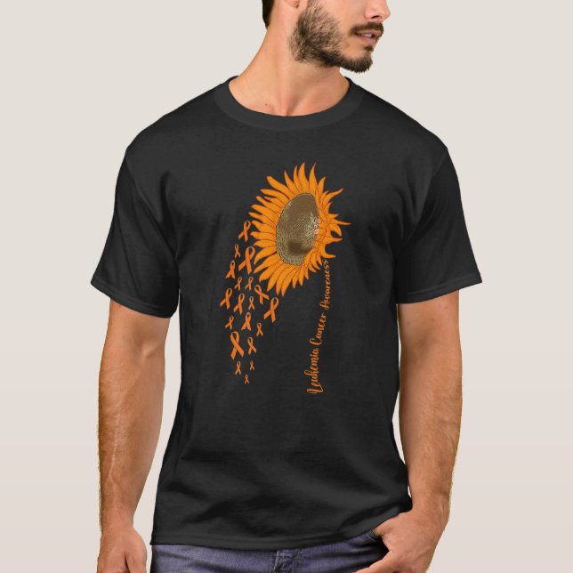 LEUKEMI Medvetenhet Solros  7 T Shirt (Framsida)