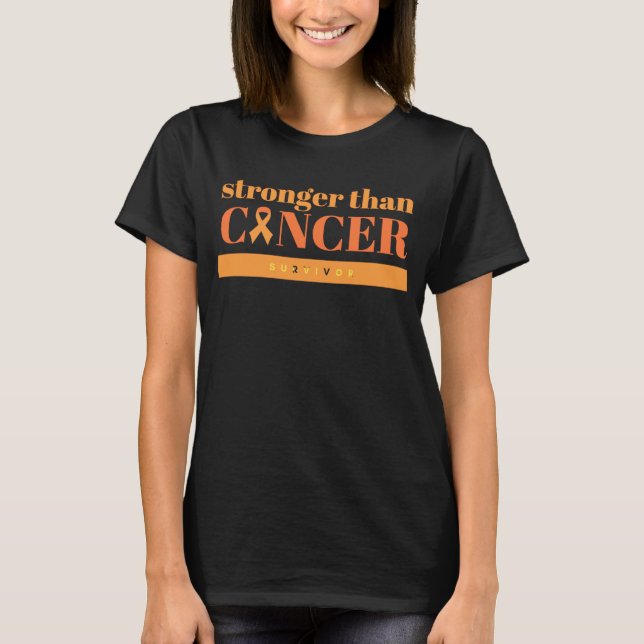 Leukemi Medvetenhet starkare än cancer T- Shirt T Shirt (Framsida)