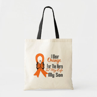 Leukemi Orange Ribbon Hero Min son Tygkasse