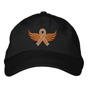 Leukemi Orange Ribbon Vingar Broderad Keps