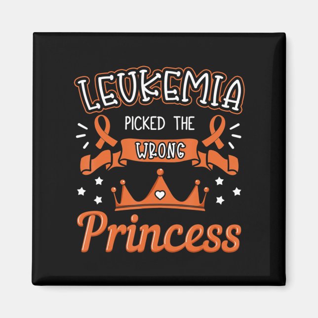 Leukemi plockade fel prinsessan Cancer Awarenes Magnet (Framsidan)
