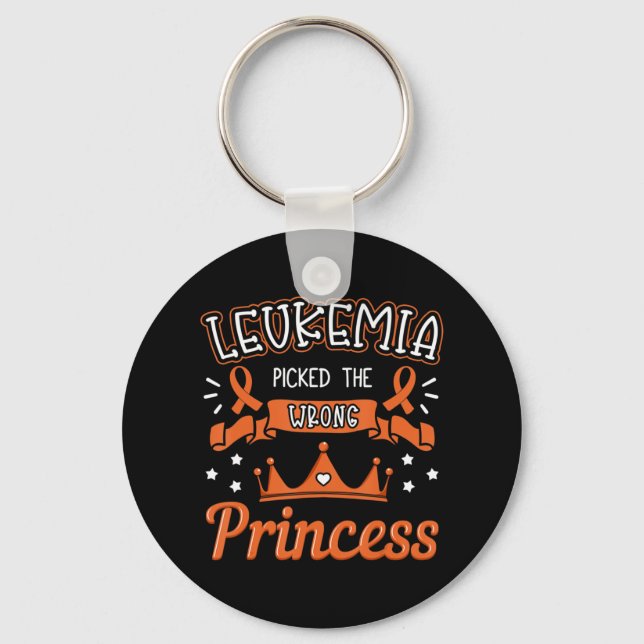 Leukemi plockade fel prinsessan Cancer Awarenes Nyckelring (Framsida)