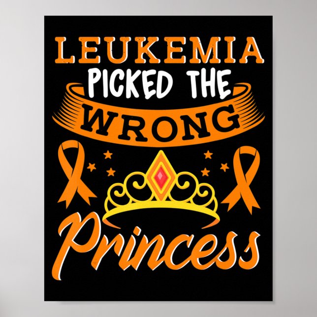 Leukemi plockade fel prinsessan Cancer Awarenes Poster (Framsidan)