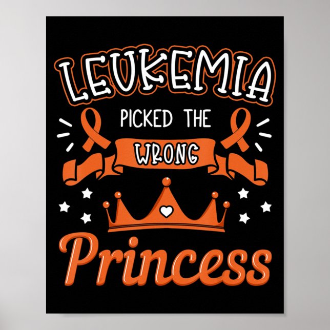 Leukemi plockade fel prinsessan Cancer Awarenes Poster (Framsidan)