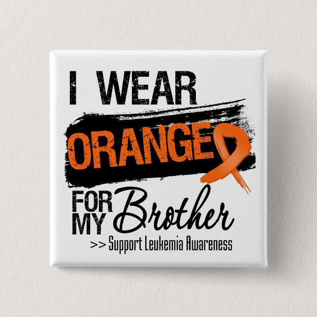 Leukemi Ribbon för min bror Knapp (Framsida)