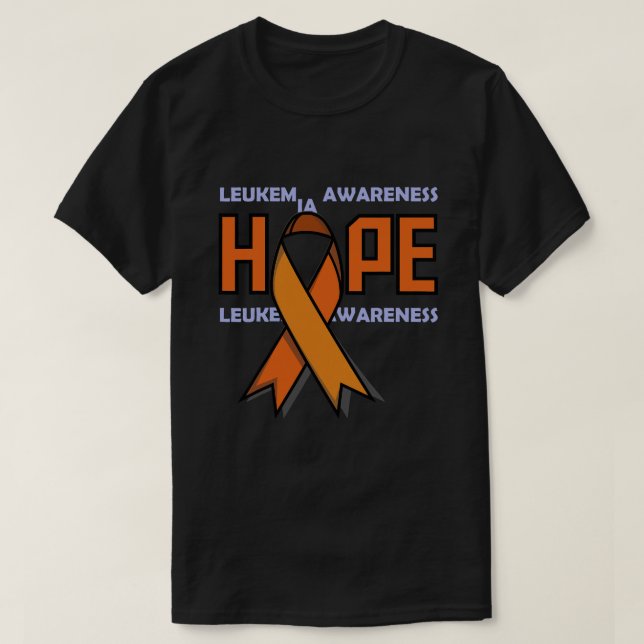 Leukemi Ribbon Hope Leukemia Awareness T Shirt (Design framsida)