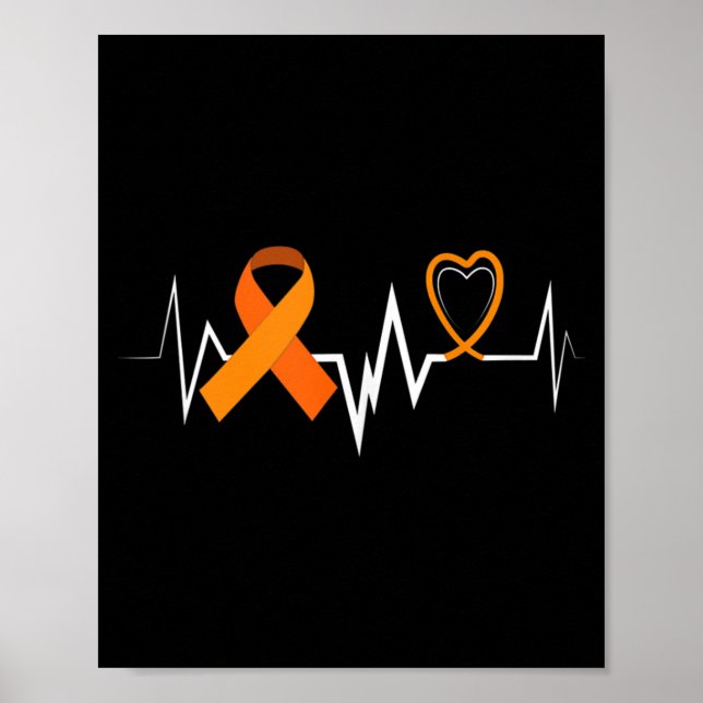 Leukemi Ribbon Leukemia Awaren Poster (Framsidan)