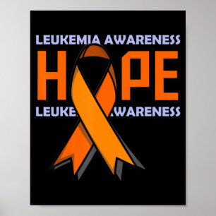 Leukemi Ribbon Leukemia Medvetenhet Poster