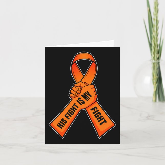 Leukemi Ribbon Orange Awareness I Blood Cancer Kort (Framsida)