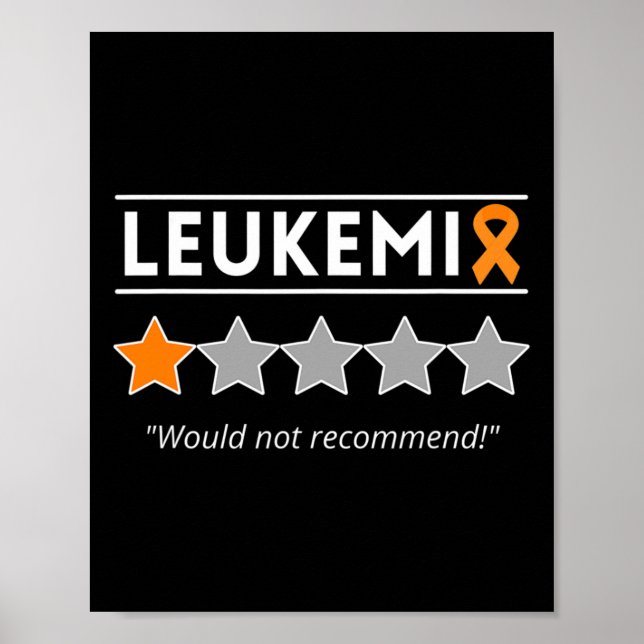 Leukemi skulle inte rekommendera - informationsmån poster (Framsidan)