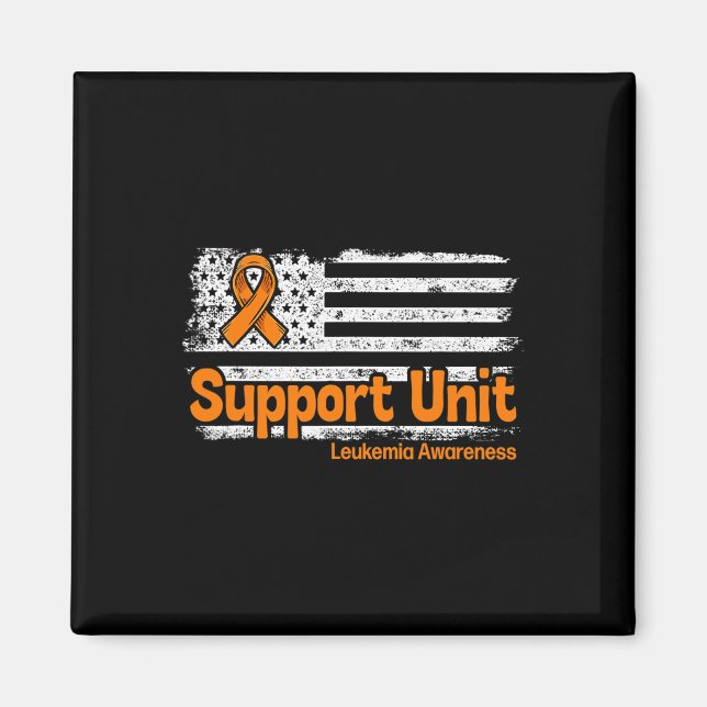 Leukemi Support Enhet Flagga Blodcancer Leukemi A Magnet (Framsidan)