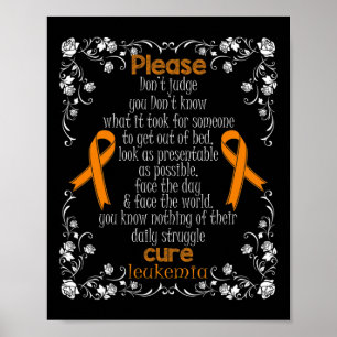 Leukemi Support Leukemia Awareness T Shirt Poster