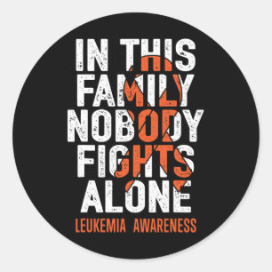 Leukemi Support Squad Fighter Warrior Leukemia Aw Runt Klistermärke