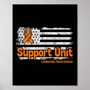 Leukemi Supportenhet Flagga Blodcancer Leukemi A Poster