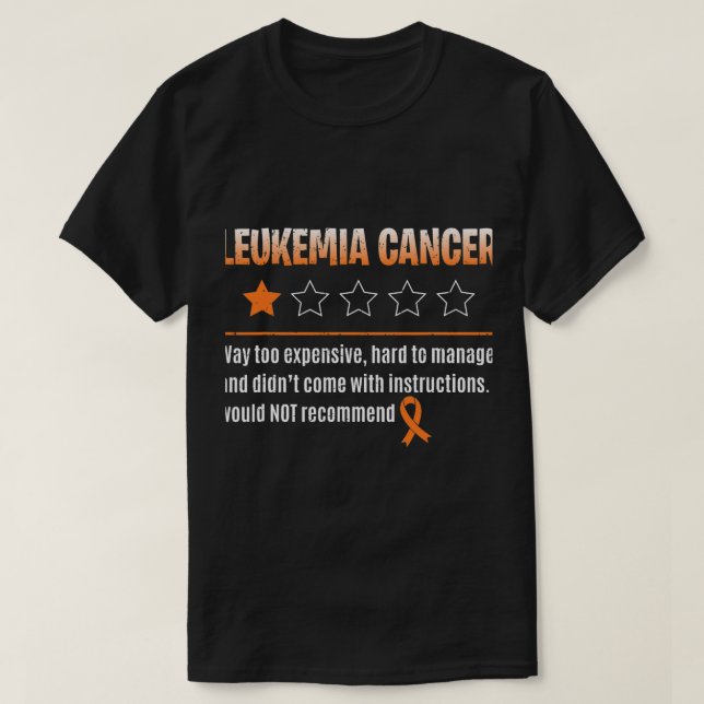 Leukemi Survivor 1 Orange med klassificering av st T Shirt (Design framsida)