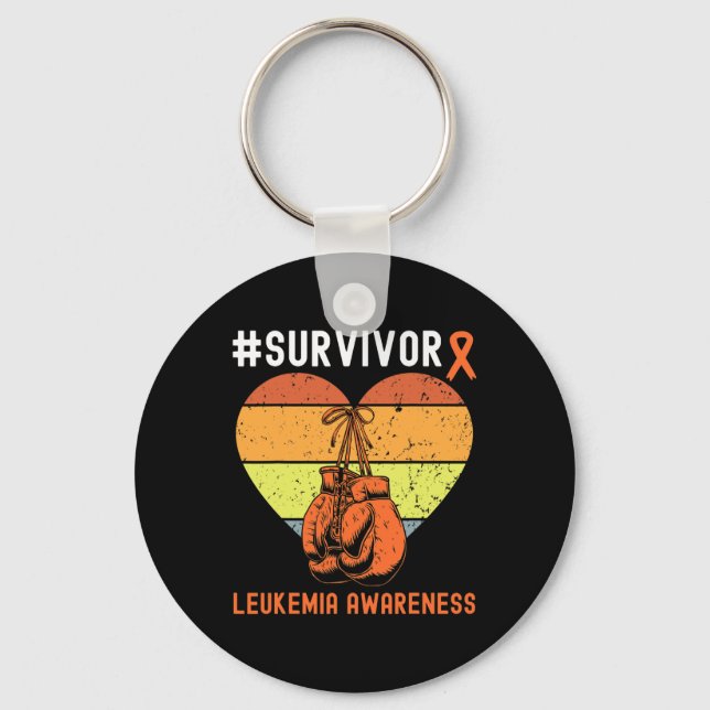 Leukemi Survivor Blood Cancer Awareness Retro Nyckelring (Framsida)