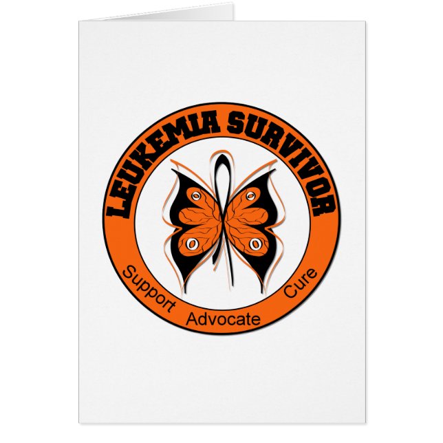 Leukemi Survivor Butterfly Hälsningskort (Framsidan)