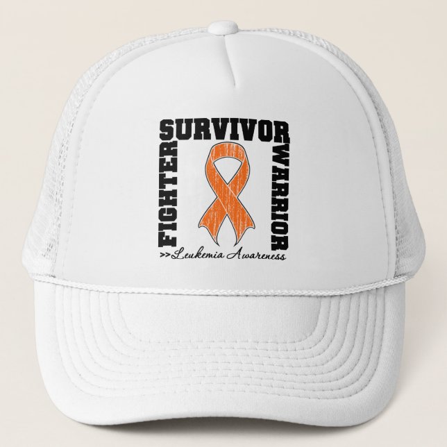 Leukemi Survivor Fighter Warrior Truckerkeps (Framsida)