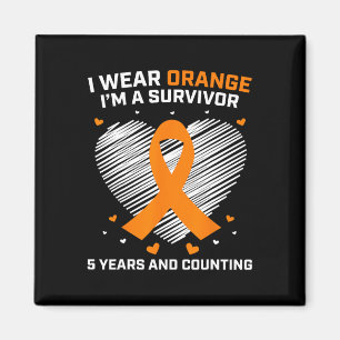 Leukemi Survivor Gifts 5 års Cancer Free Awaren Magnet